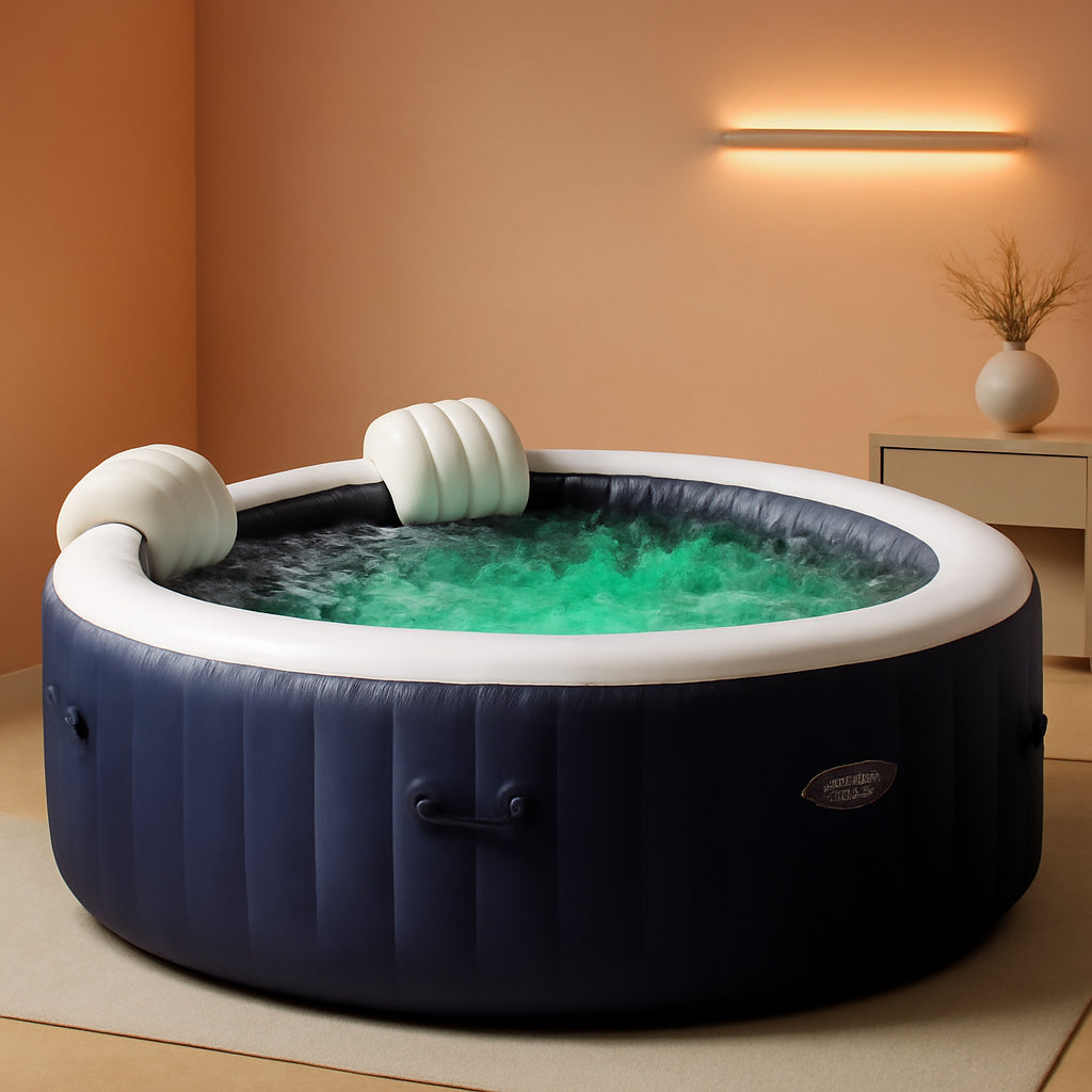 Purespa Bubble Massage Spa Set For Six With Contoured Headrests And Energy Efficient Spa Cover